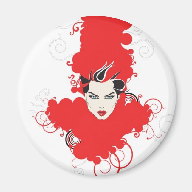 Funky Retro Kühlschrankmagnet (Vorne)