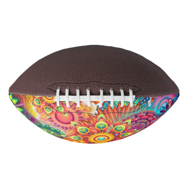 Funky Retro Muster Abstrakt Bohemisch Football (Vorderseite)