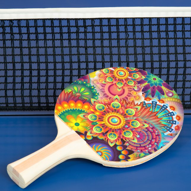 Funky Retro Muster Abstrakt Bohemisch Tischtennis Schläger (InSitu)