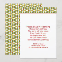 Funky Retro-Oliv-Perlen-Muster-Party im individuel