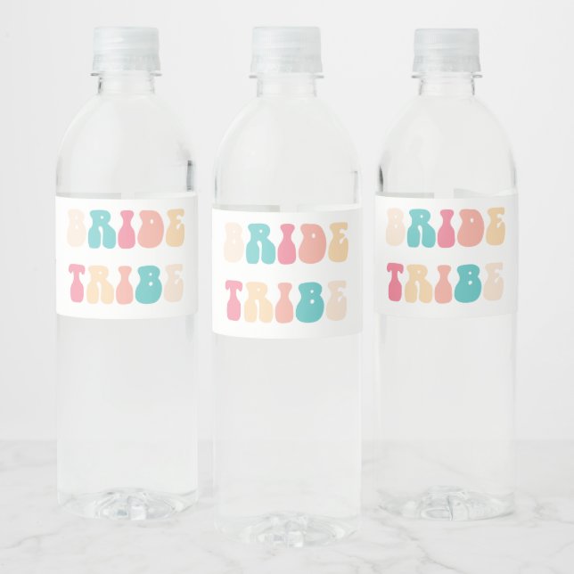 Funky Retro Vintag Bride Tribe Bachelorette (Flaschen)