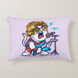 Funky Rockstar Cat - Cool Music Lover Kitty Dekokissen