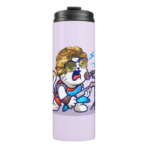 Funky Rockstar Cat - Cool Music Lover Kitty Thermosbecher