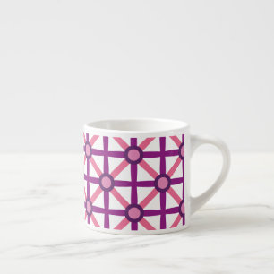 Funky Rosa- und Lila-Muster Espressotasse