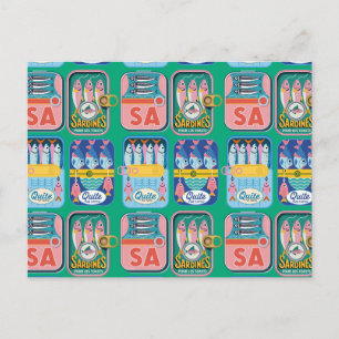 Funky Sardine Portugal Postkarte