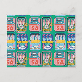 Funky Sardine Portugal Postkarte