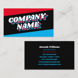 Funky-Schriftdesign, Retro-Stil Visitenkarte