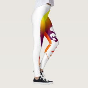 Funky schwarzes Mädchen mit Afro-Leggings: Leggings