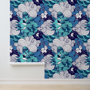 Funky Seashell Pattern Tapete