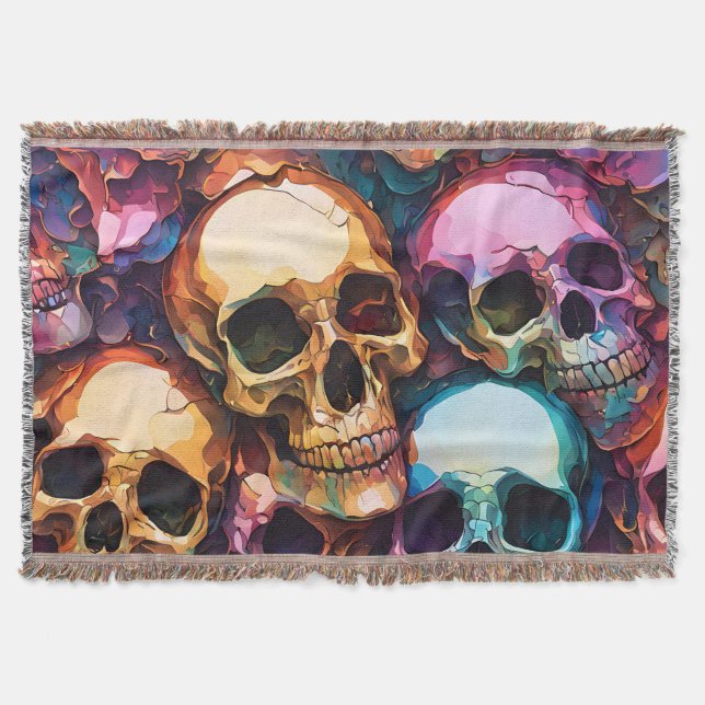 Funky Skulls Decke (Vorderseite)
