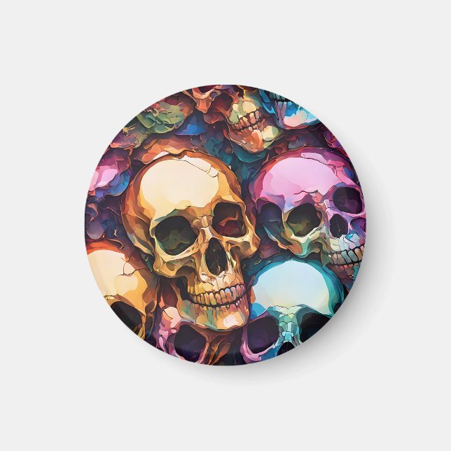 Funky Skulls Magnet (Vorne)