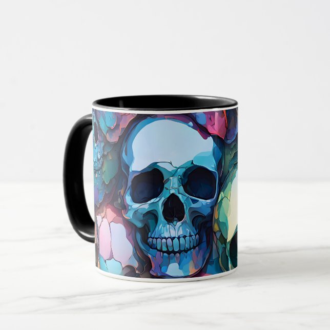 Funky Skulls Tasse (Vorderseite Links)