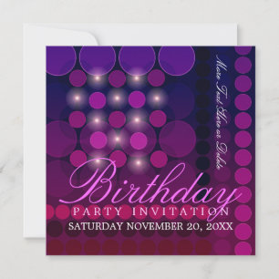 Funky Sparkle Disco Party Anniversaire Invitations