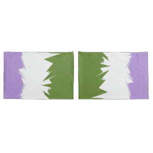 Funky Spiky ZigZag Abstrakte Genderqueer-Stolz-Fla Kissenbezug