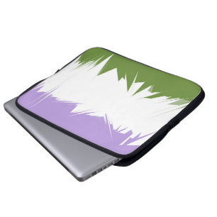 Funky Spiky ZigZag Abstrakte Genderqueer-Stolz-Fla Laptopschutzhülle