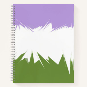 Funky Spiky ZigZag Abstrakte Genderqueer-Stolz-Fla Notizbuch