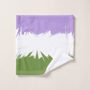 Funky Spiky ZigZag Abstrakte Genderqueer-Stolz-Fla Waschlappen