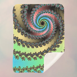 Funky Spiral Pastel Rainbow Fraktal Sherpadecke