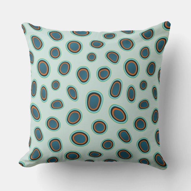 Funky Spots Mandarin Fish Print Throw Kissen (Vorderseite)