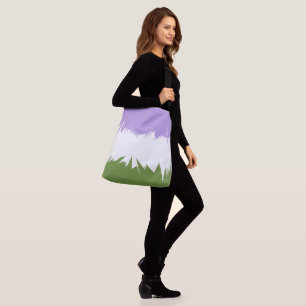 Funky Stacheliges ZickZack Abstract Genderqueer St Tragetaschen Mit Langen Trägern