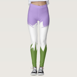 Funky Stacheliges Zickzack-Abstraktes Genderqueer- Leggings