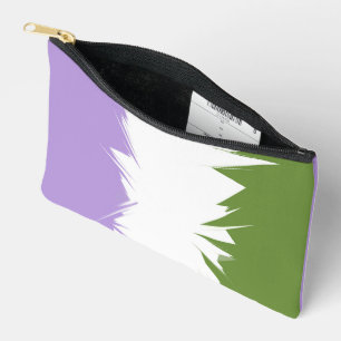 Funky Stacheliges Zickzack-Abstraktes Genderqueer- Zubehörtasche
