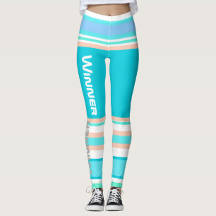 Funky Streifen Linien Gewinner Power Leggings