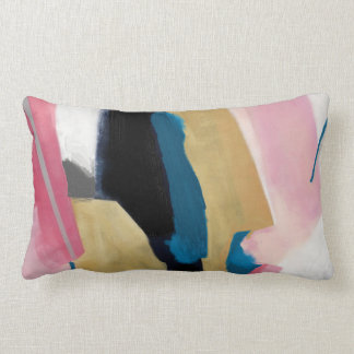 Funky Stripes / Aquamarin rosa Schwarz Lendenkissen