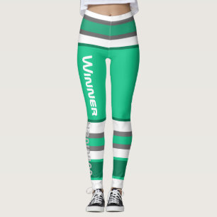 Funky Stripes Lines Winner Power Leggings