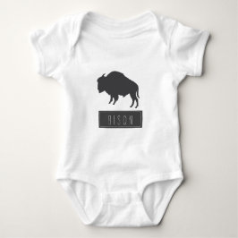 Funky Stylish Bison Minimalism Baby Strampler