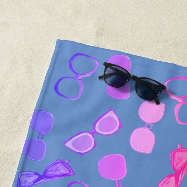 Funky Sunglasses Pattern Strandtuch (Beispiel)