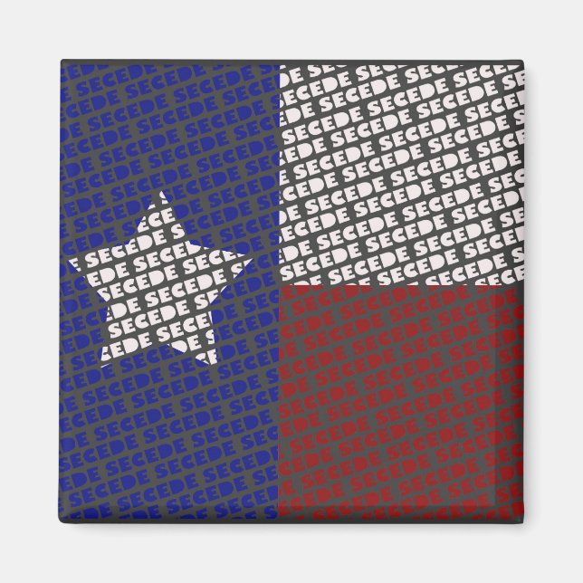 Funky Texas SECEDE Flaggenmagnet Magnet (Vorne)