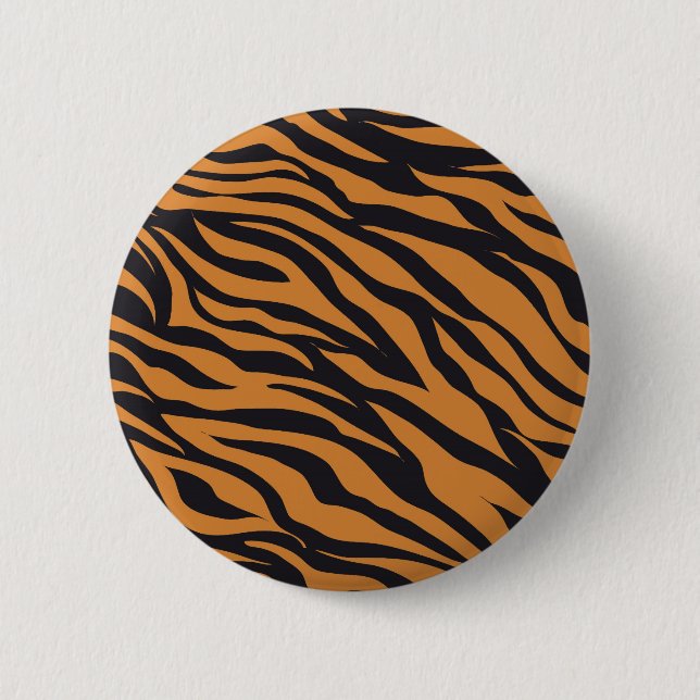 Funky Tiger Stripes Wild Animal Patterns Geschenke Button (Vorderseite)