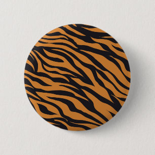 Funky Tiger Stripes Wild Animal Patterns Geschenke Button