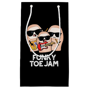 Funky Toe Jam Funny Music Pun Dark BG Kleine Geschenktüte