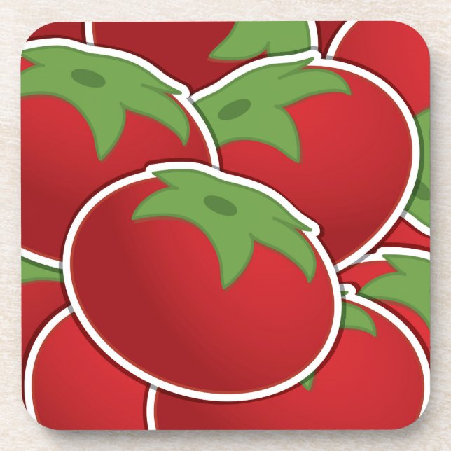 Funky Tomato Getränkeuntersetzer (Vorderseite)