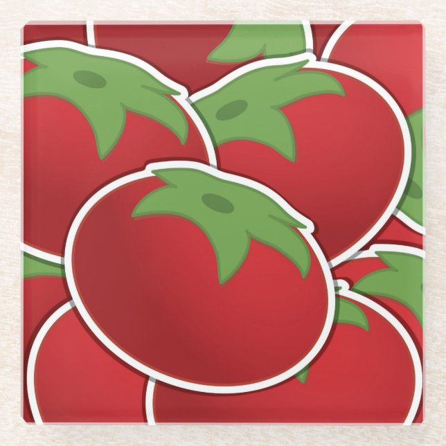 Funky Tomato Glasuntersetzer (Vorderseite)