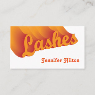 Funky trendy farbenfrohe Lashes Logo nach Vorsicht Visitenkarte