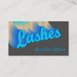 Funky trendy Retro farbenfrohe Lashes Logo Visitenkarte