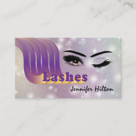 Funky trendy Retro farbenfrohe Lashes Logo Visitenkarte