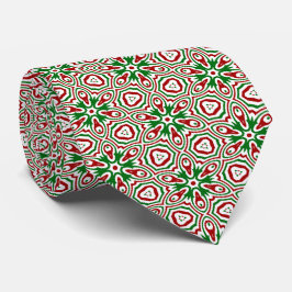 Funky Trippy Eclectic Boho Christmas Kaleidoscope Krawatte