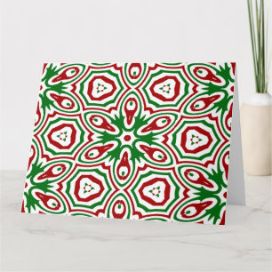 Funky Trippy Eklektischer Boho-Weihnachts-Kaleidos Karte