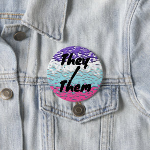 Funky Trippy Ripply Groovy Multisexuelle Pride-Fla Button