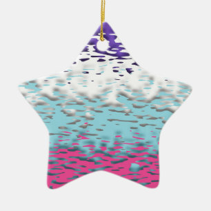 Funky Trippy Ripply Groovy Multisexuelle Pride-Fla Keramik Ornament