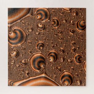 Funky-tripspiralende Orange-schwarze Fraktalkunst