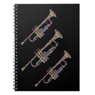 Funky Trompet Musikinstrument Notizblock