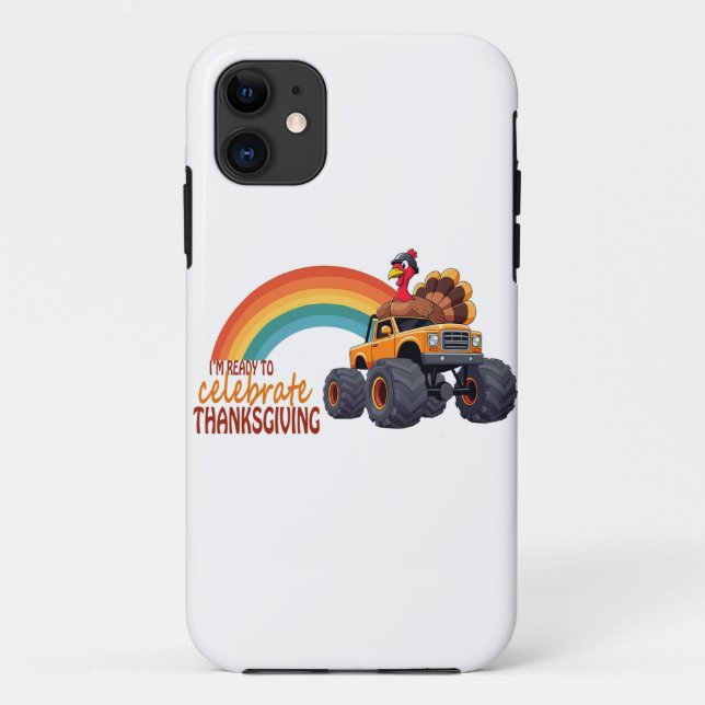 Funky Turquie Monster Truck Thanksgiving Coque (Dos)