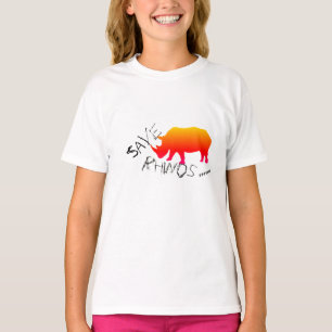 Funky und Stylisch Rette Nashörner Langarm Obertei T-Shirt