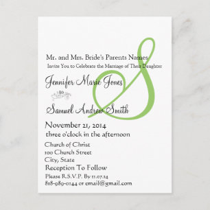 Funky UpBeat Moderne Monogram Wedding Einladung
