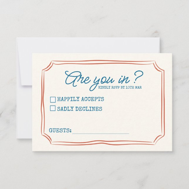 Funky Vert Rose Rouge Funky RSVP (Devant)